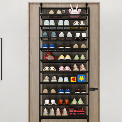 Armoire à chaussures murale simple – rangement multicouche T1, anti-poussière, à suspendre derrière la porte pour dortoir ou petit espace